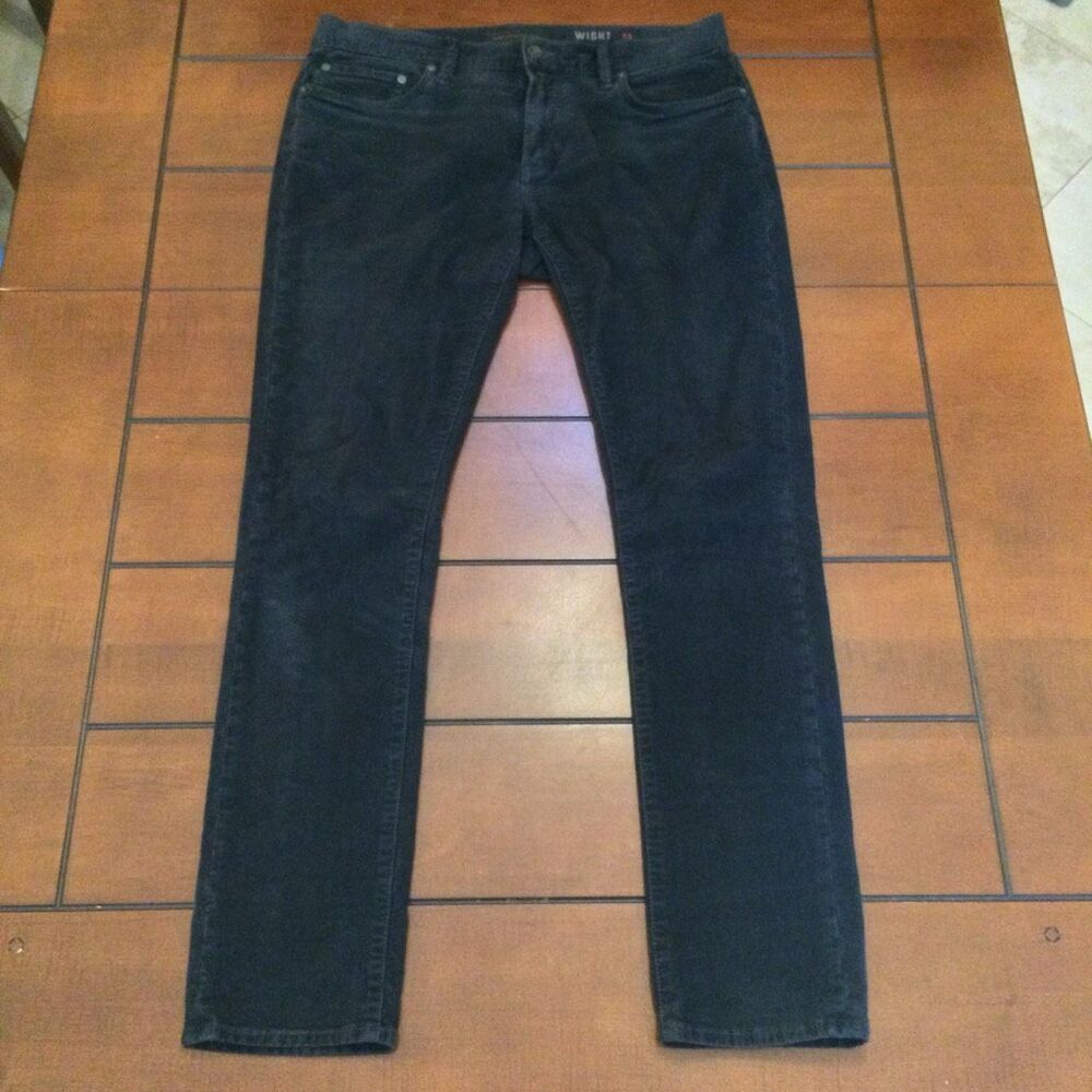 John Varvatos wight straight black corduroy 33